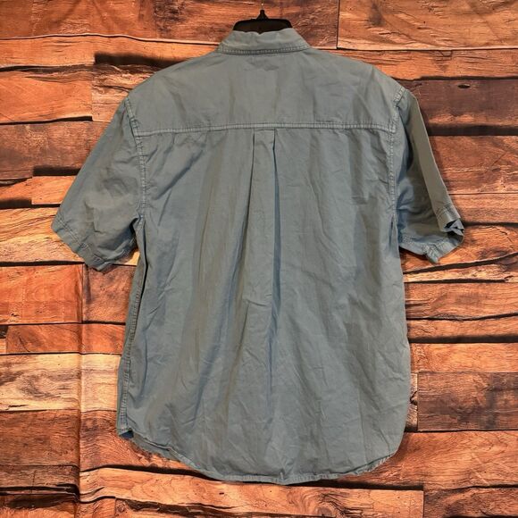 Territory Ahead Shirt Large Blue Button Down Short Sleeve Dual Pocket Cotton - Picture 4 of 7